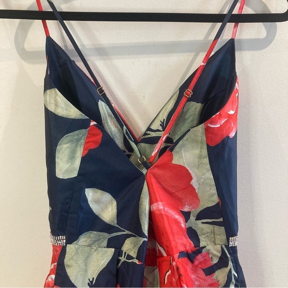 SOIEBLU Sz S Floral Open Back Crinoline Underskirt Jewelled Waist Dress NEW - Picture 12 of 16